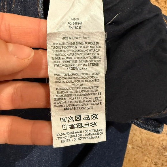 Boden High Rise Wide Crop‎ Jeans Indigo Rinse Sz 28 Fall Staple Trendy Timeless - Picture 11 of 11